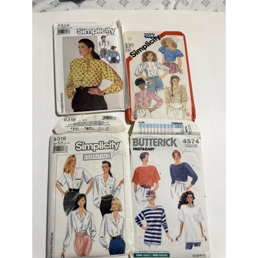 Vintage 80s 90s Sewing Pattern Lot Simplicity